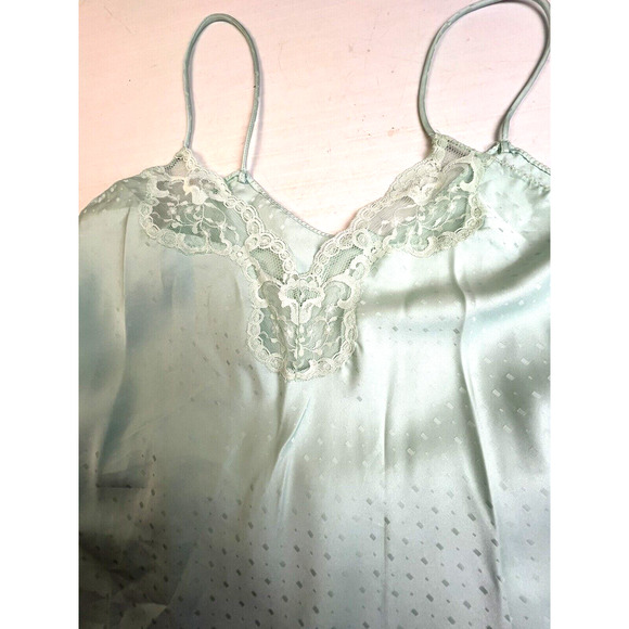 Cira Vintage Camisole and Pants Women's Large Green 90s Lingerie Sleepwear Girly - Picture 3 of 7